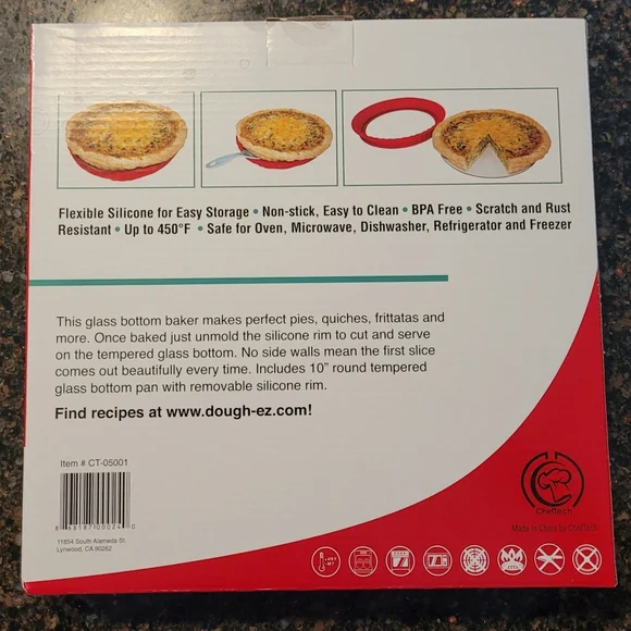 10″ DoughEZ® Silicone Glass Bottom Pie Pan (Set of 2) - Picture 8 of 10